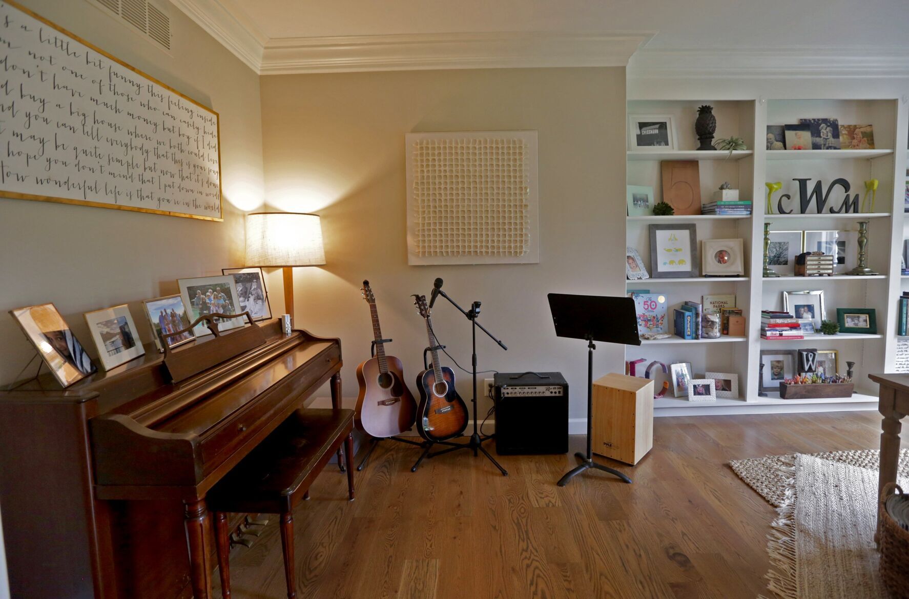 At home with Michelle and Chad Wiegmann in St. Charles
